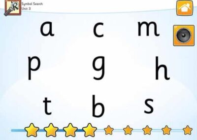 Sounds-Write App exercise 'Symbol Search' Unit 3.