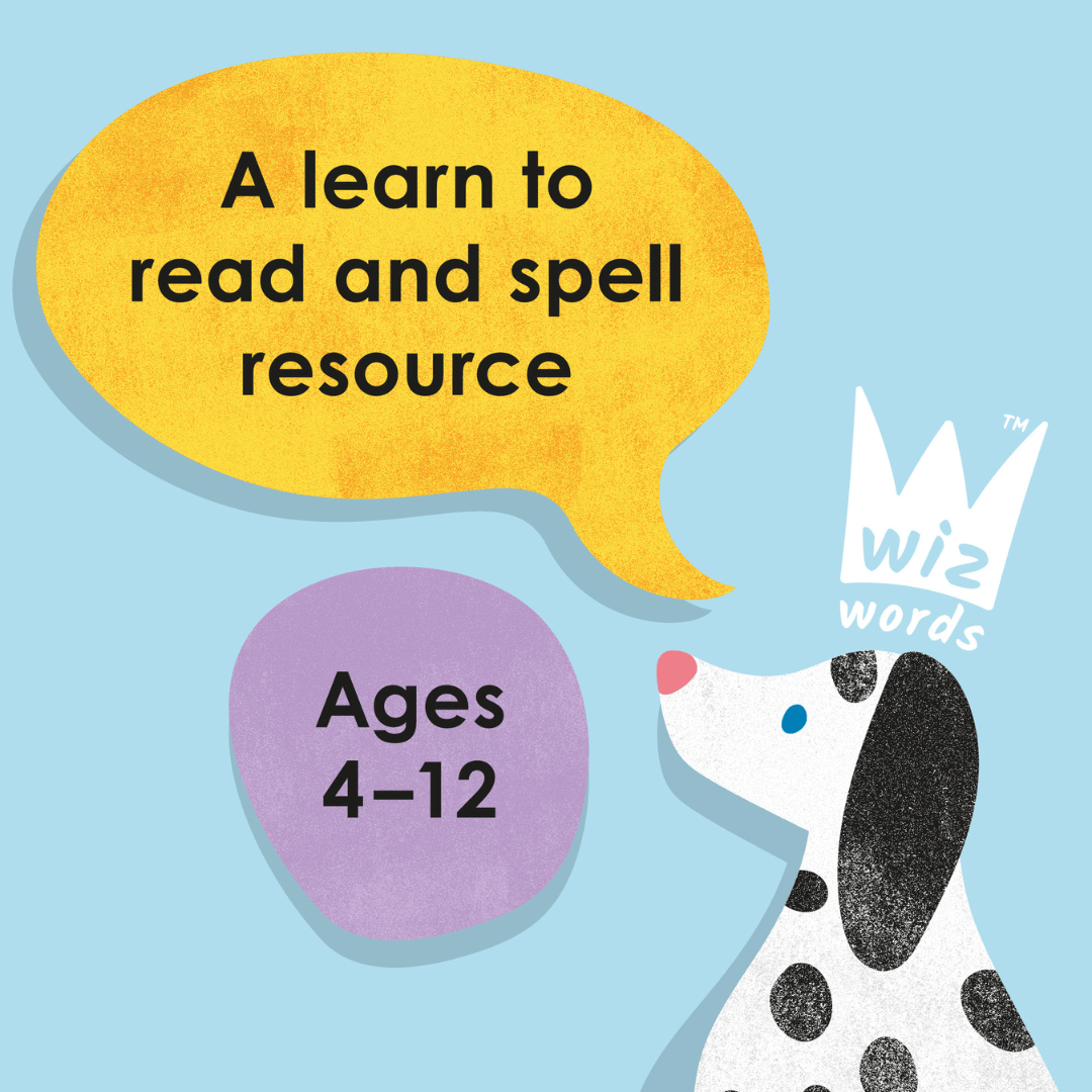 Wiz Words a learn to read and spell resource. For ages 4 to 12.