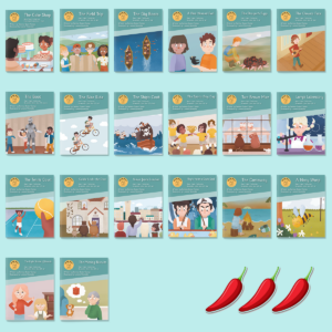 Front covers of Next Steps Collection with 3 chilis in the corner