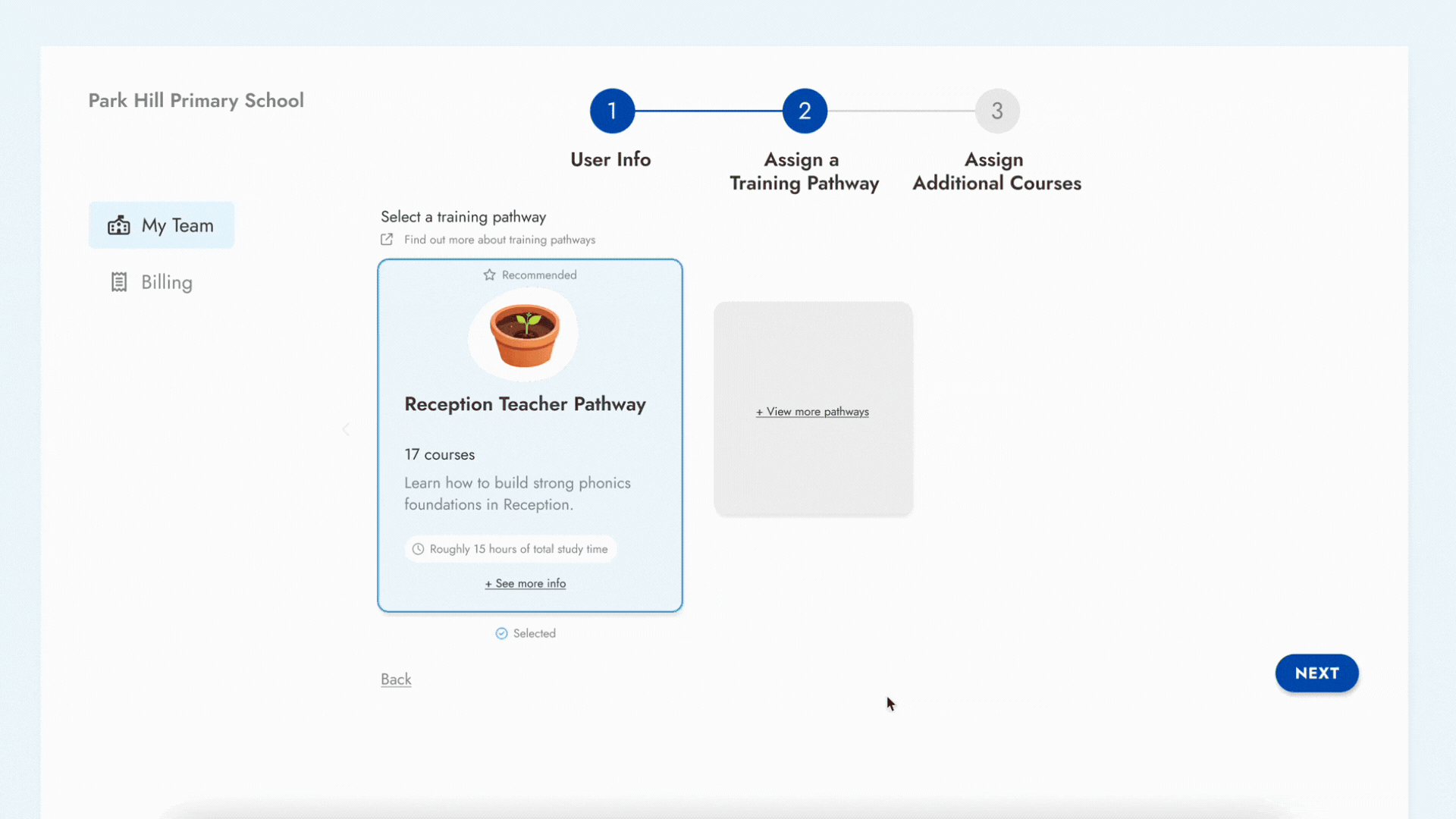 Training Pathways demo