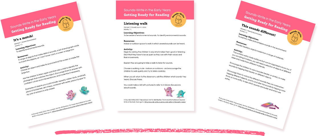 Early years lesson samples
